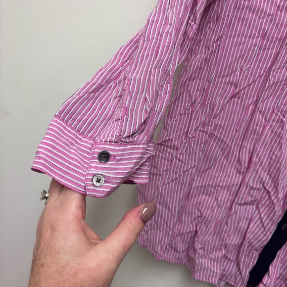 Anthropologie Maeve Initial Monogram Button Up Blouse - Picture 2 of 11